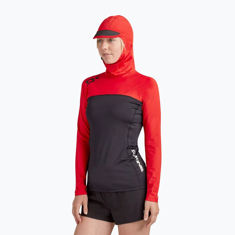 Dakine nuoto donna manica lunga Hd Snug Fit Rashguard Hoodie rippin red 3