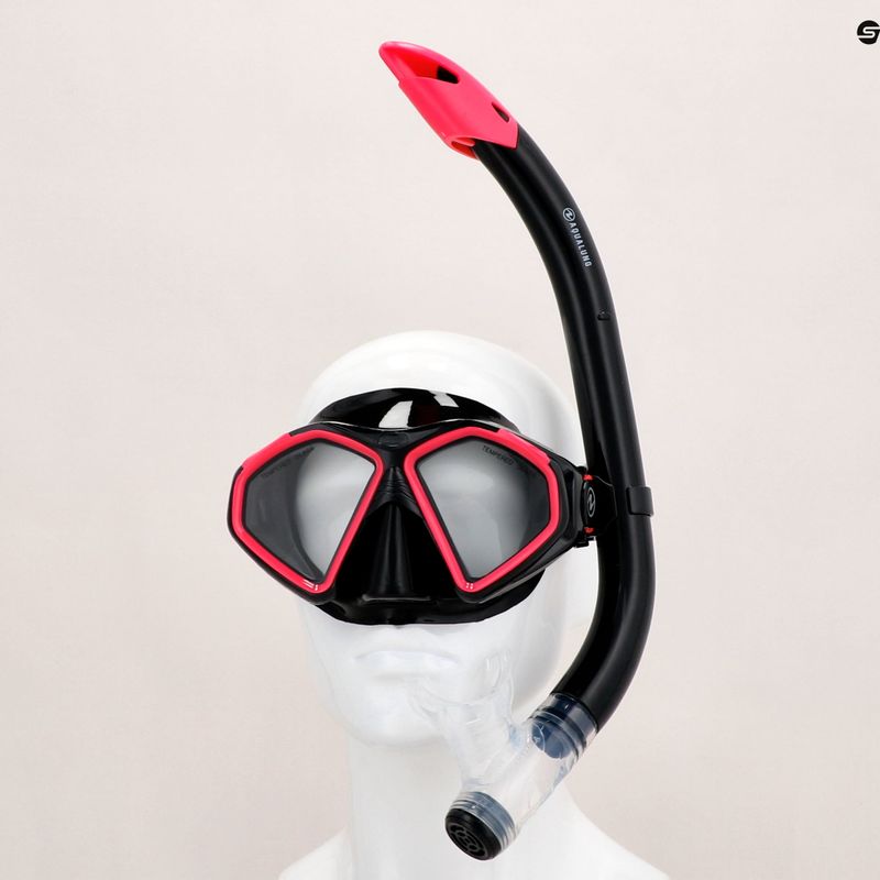 Set da snorkeling Aqualung Hawkeye Combo nero/rosa 12