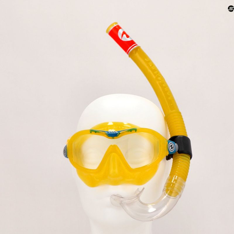 Kit snorkeling per bambini Aqualung Mix Combo giallo/benzina 12