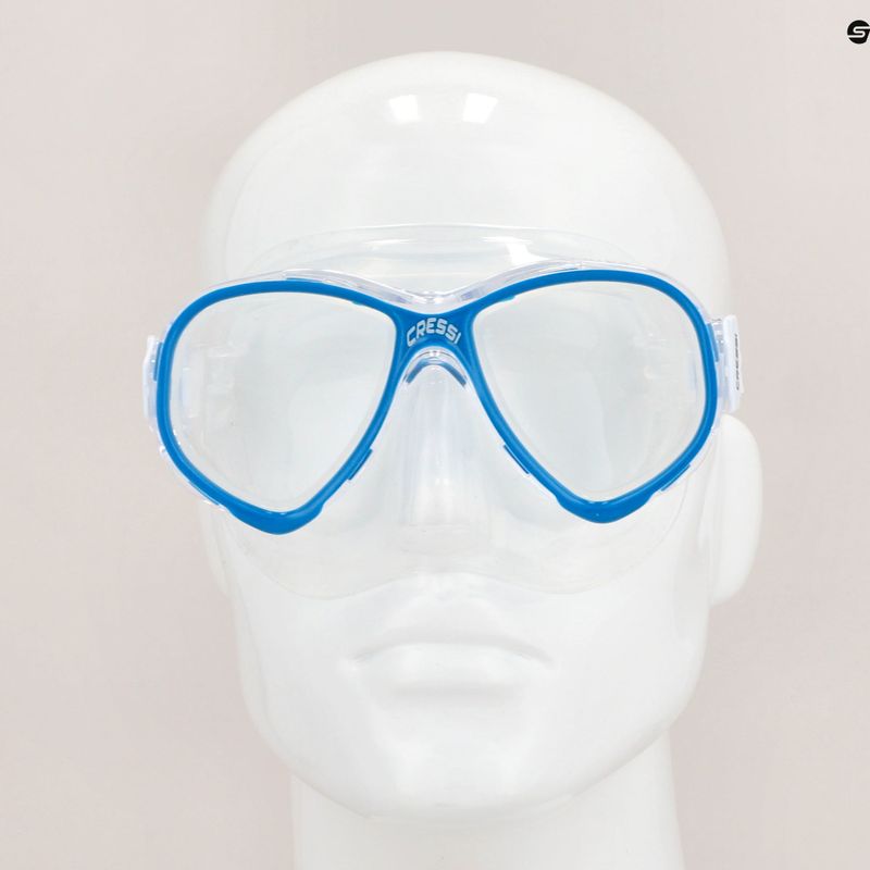 Maschera subacquea Cressi Perla trasparente/blu per bambini 7