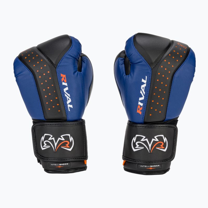 Guanti da boxe Rival RB10 Intelli-Shock Bag nero/blu 2