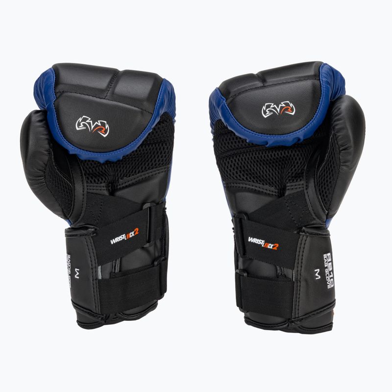 Guanti da boxe Rival RB10 Intelli-Shock Bag nero/blu 3