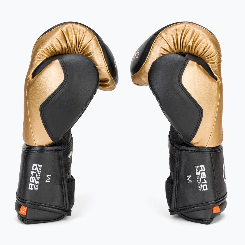Guanti da boxe Rival RB10 Intelli-Shock Bag nero/oro 4