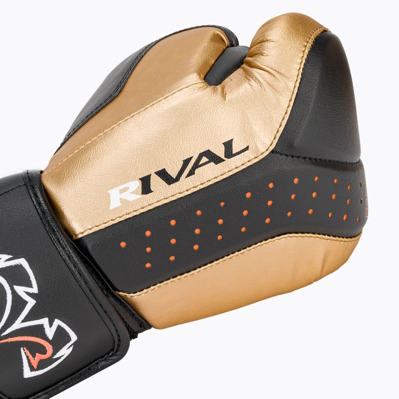 Guanti da boxe Rival RB10 Intelli-Shock Bag nero/oro 5