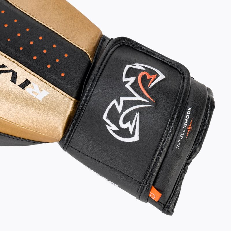 Guanti da boxe Rival RB10 Intelli-Shock Bag nero/oro 6
