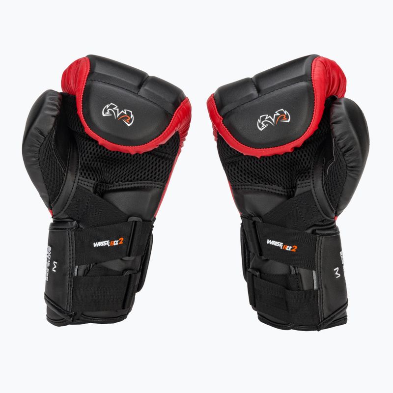 Guanti da boxe Rival RB10 Intelli-Shock Bag nero/rosso 3