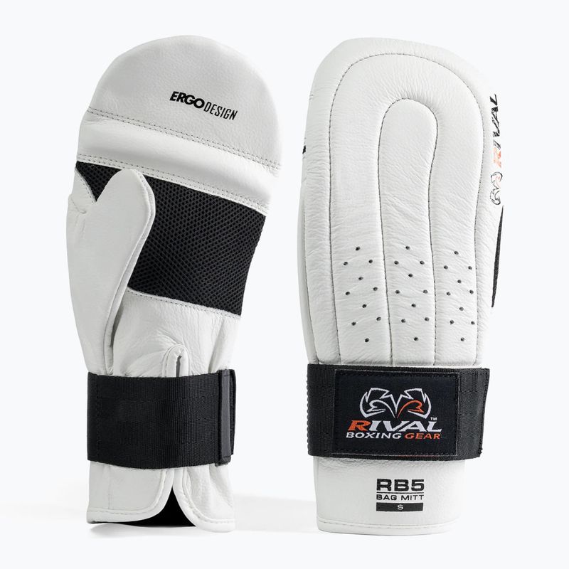 Guantoni da boxe Rival RB5 Bag Mitts white/black