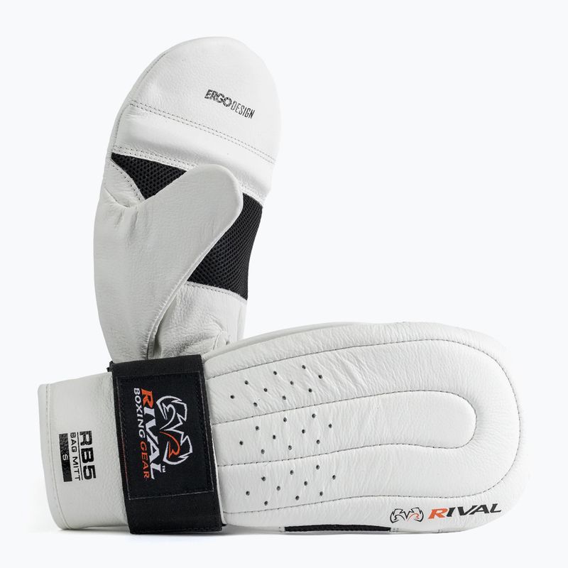 Guantoni da boxe Rival RB5 Bag Mitts white/black 2
