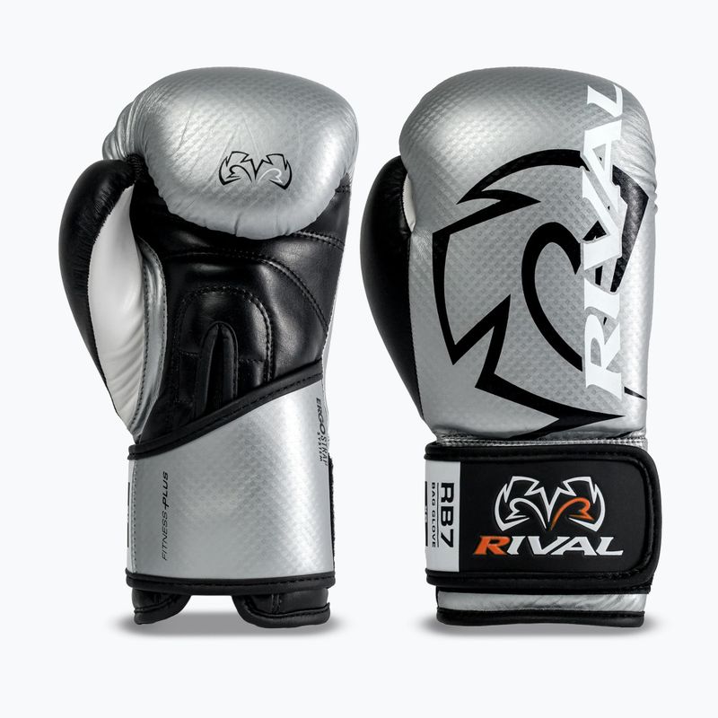 Guantoni da boxe Rival RB7 Fitness Plus Bag silver/black