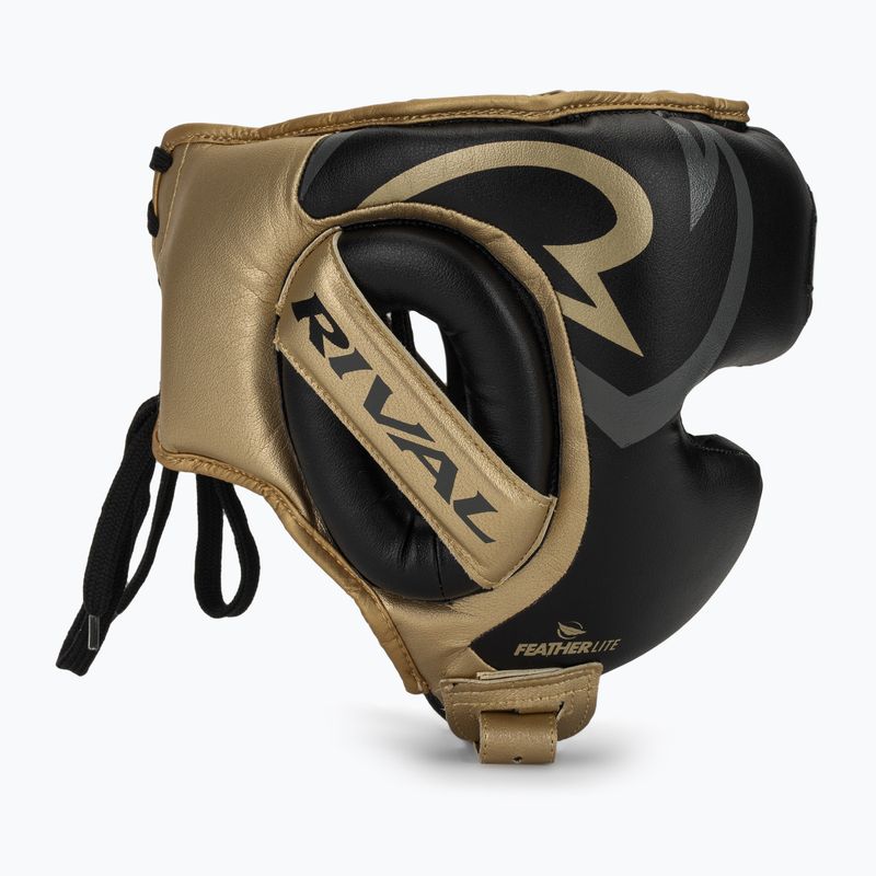 Rival RHG100 Casco da boxe professionale copricapo nero/oro 2
