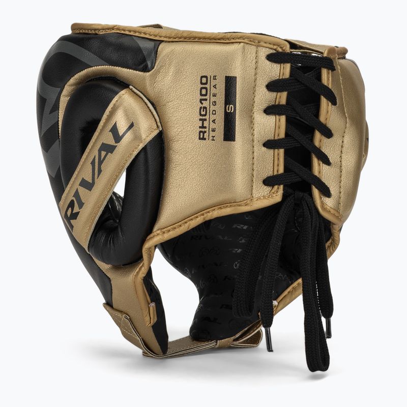 Rival RHG100 Casco da boxe professionale copricapo nero/oro 3