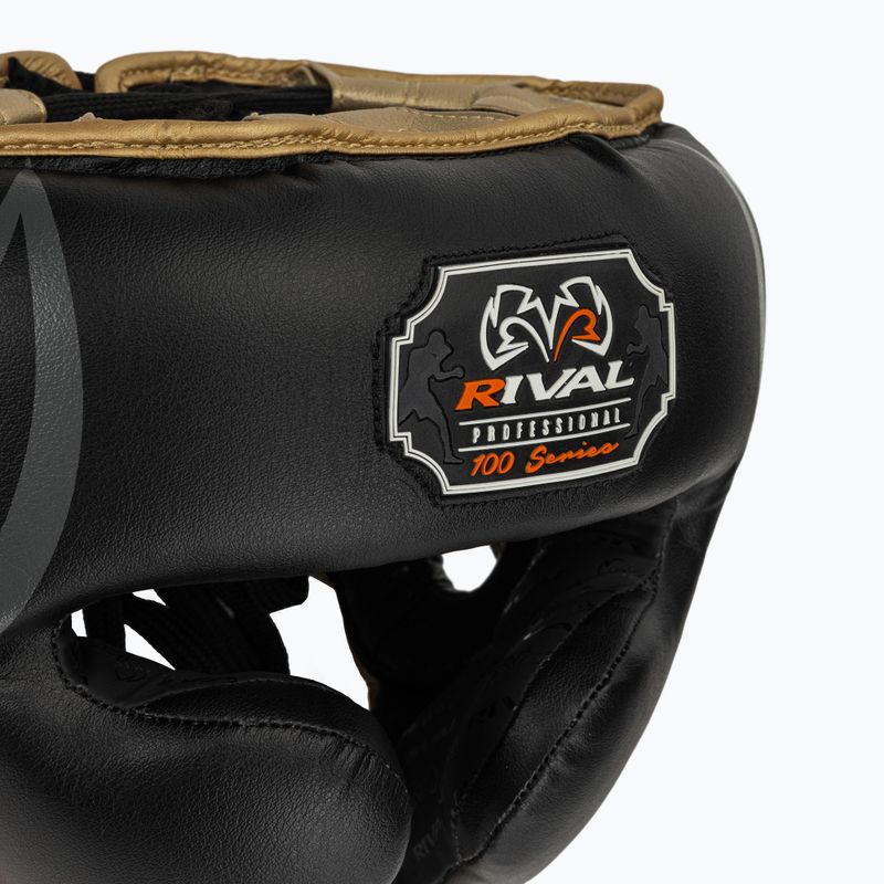 Rival RHG100 Casco da boxe professionale copricapo nero/oro 4