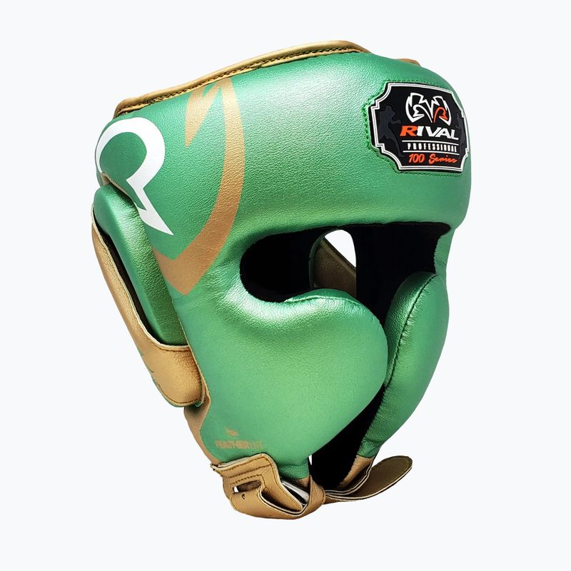 Casco da boxe Rival RHG100 Professional Headgear verde/oro 2