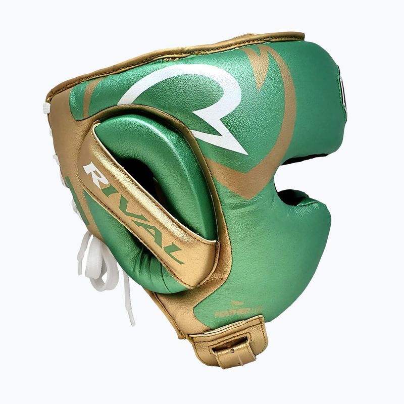 Casco da boxe Rival RHG100 Professional Headgear verde/oro 4