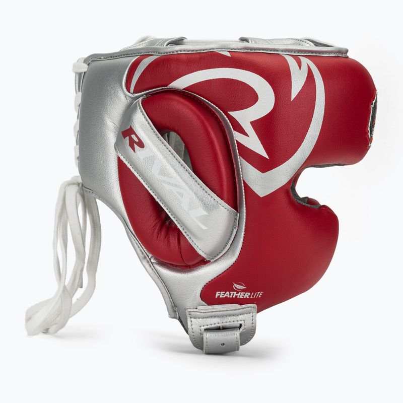 Casco da boxe Rival RHG100 Professional Headgear rosso/argento 2