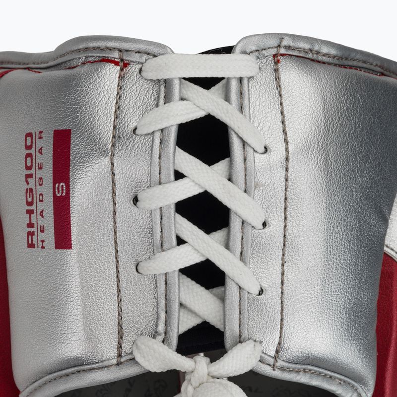 Casco da boxe Rival RHG100 Professional Headgear red/silver/grey 5