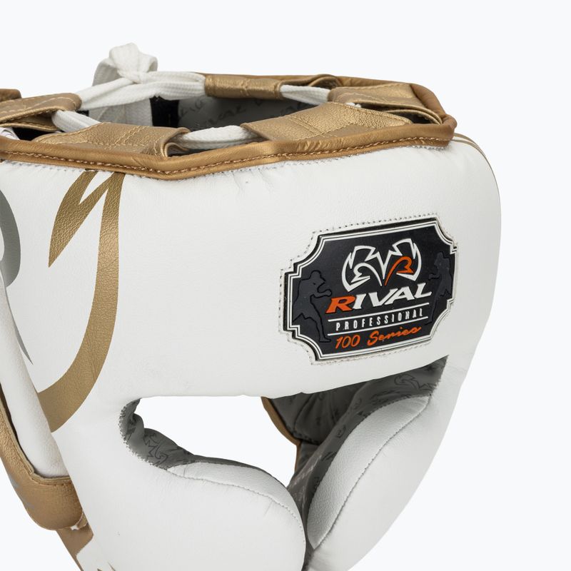 Casco da boxe Rival RHG100 Professional Headgear bianco/oro 4