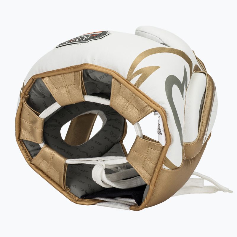 Casco da boxe Rival RHG100 Professional Headgear bianco/oro 6