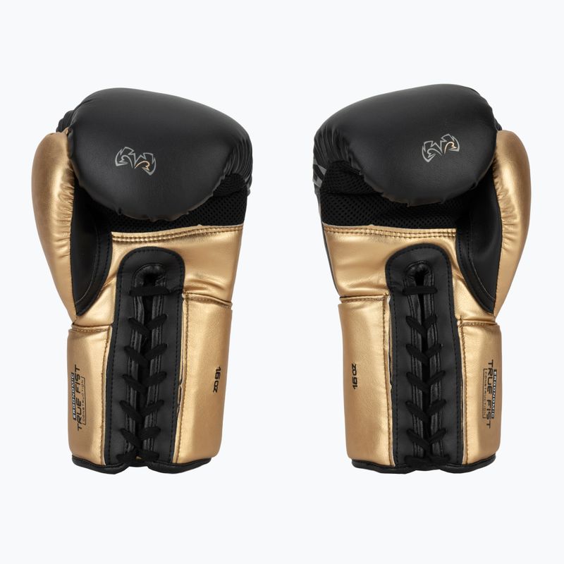 Guantoni da boxe Rival RS100 Professional nero/oro 3