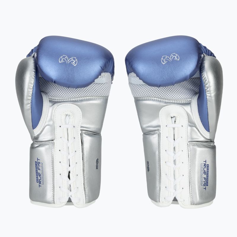 Guantoni da boxe Rival RS100 Professional blu/argento 3