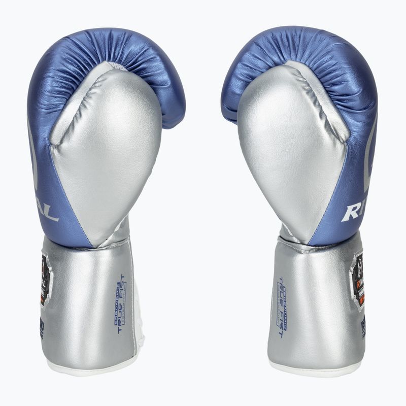 Guantoni da boxe Rival RS100 Professional blu/argento 4