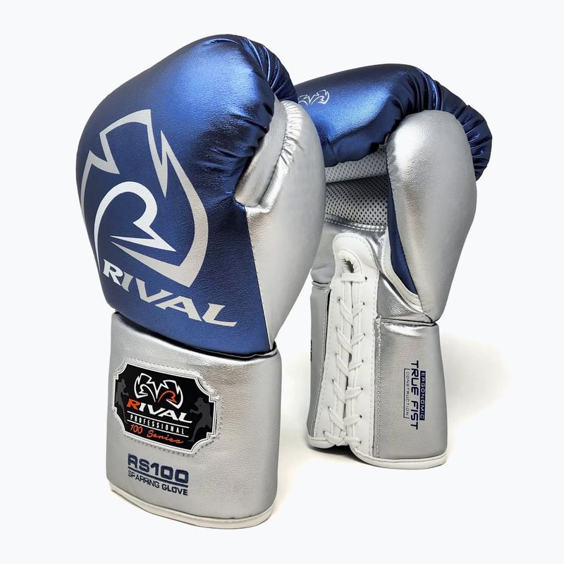 Guantoni da boxe Rival RS100 Professional blu/argento 8