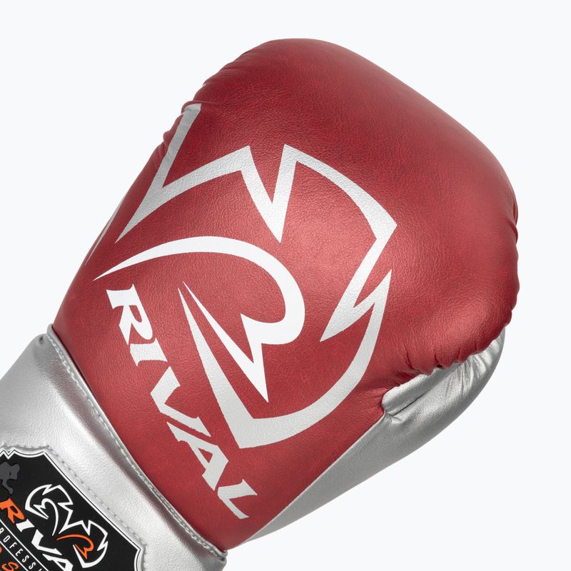 Guantoni da boxe Rival RS100 Professional red/silver 5