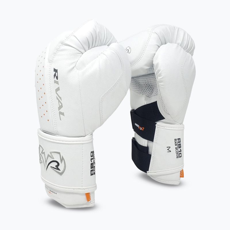 Rival RB10 Intelli-Shock Bag guantoni da boxe bianchi 2