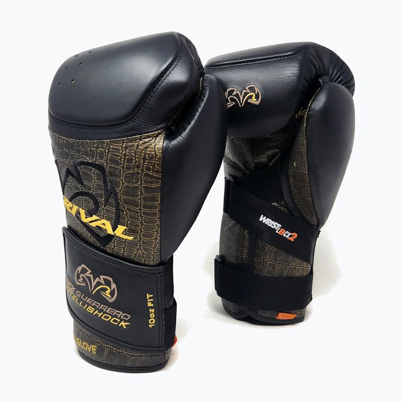 Guantoni da boxe Rival RFX-Guerrero Intelli-Shock Bag Croc Skin Edition nero/nero 2