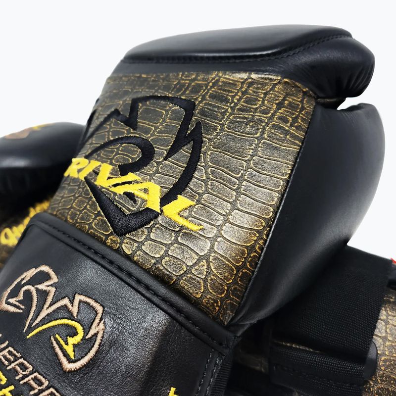 Guantoni da boxe Rival RFX-Guerrero Intelli-Shock Bag Croc Skin Edition nero/nero 4