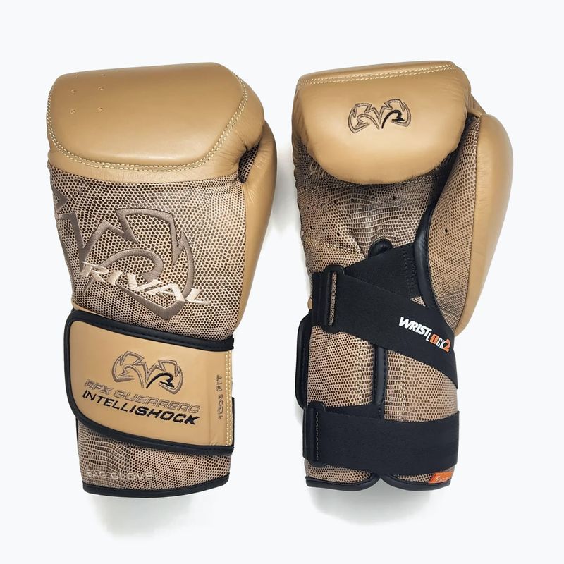 Guantoni da boxe Rival RFX-Guerrero Intelli-Shock Bag Snake Skin Edition beige