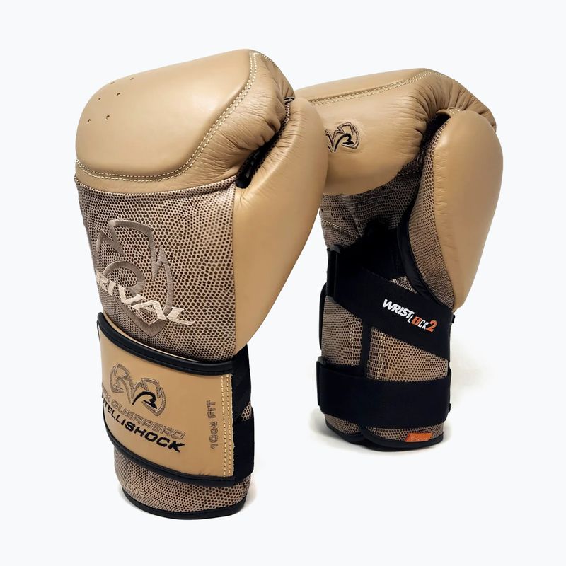 Guantoni da boxe Rival RFX-Guerrero Intelli-Shock Bag Snake Skin Edition beige 2