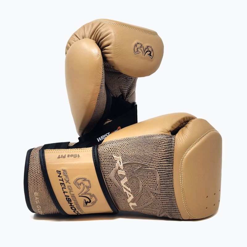 Guantoni da boxe Rival RFX-Guerrero Intelli-Shock Bag Snake Skin Edition beige 3