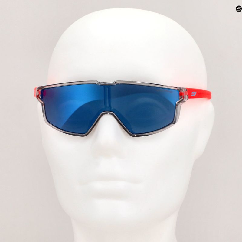 Occhiali da sole Julbo Fury Mini Spectron 3 traslucido/grigio/arancio fluo per bambini 10
