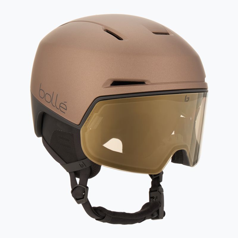 Casco da sci Bollé X-Fusion nero tungsteno opaco/fotocromatico oro