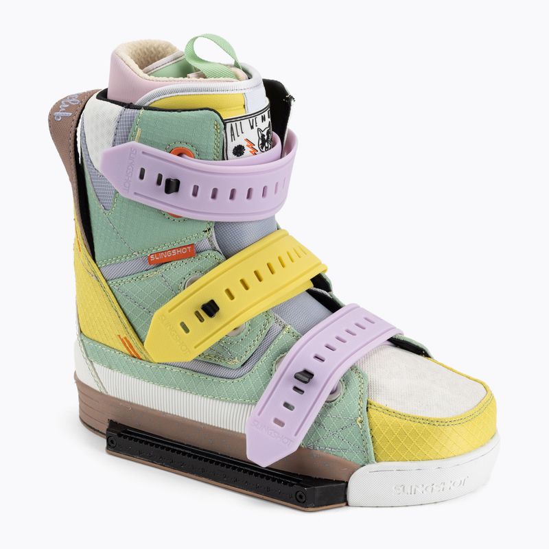 Attacchi da wakeboard Slingshot Copycat da donna verde/giallo/bianco/rosa