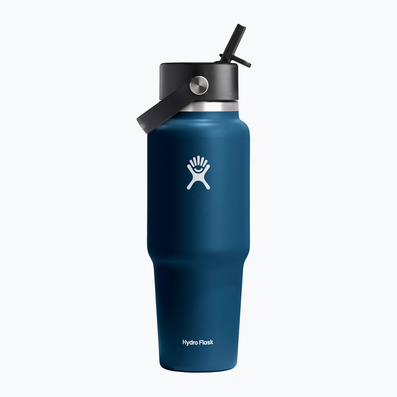 Bottiglia termica da viaggio Hydro Flask Wide Flex Straw 945 ml indaco