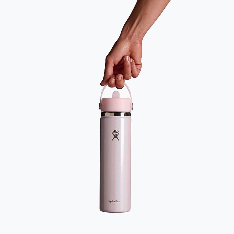 Borraccia termica Hydro Flask Wide Mouth with Flex Straw Cap 710 ml glimer pink 3