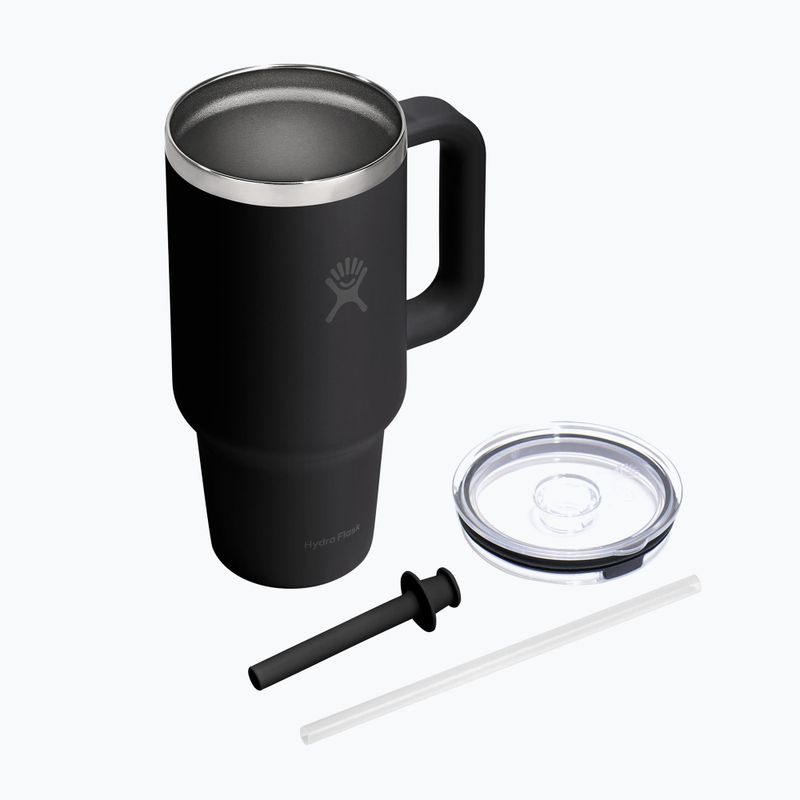 Borraccia termica Hydro Flask Travel Tumbler Clear Lid black 4
