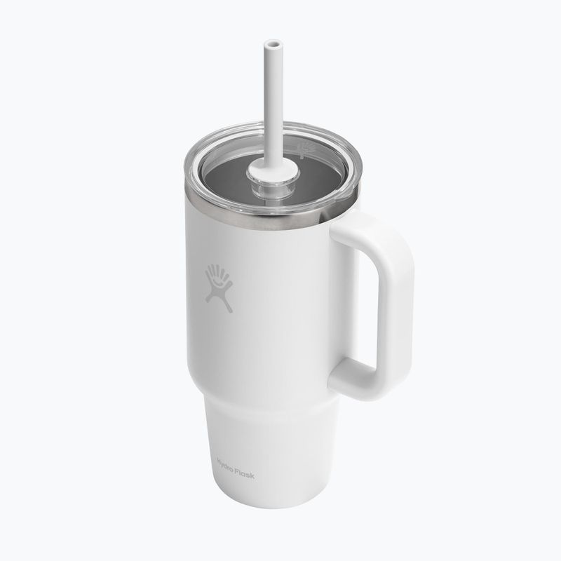 Borraccia termica Hydro Flask Travel Tumbler Clear Lid white 3