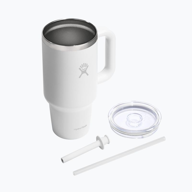 Borraccia termica Hydro Flask Travel Tumbler Clear Lid white 4