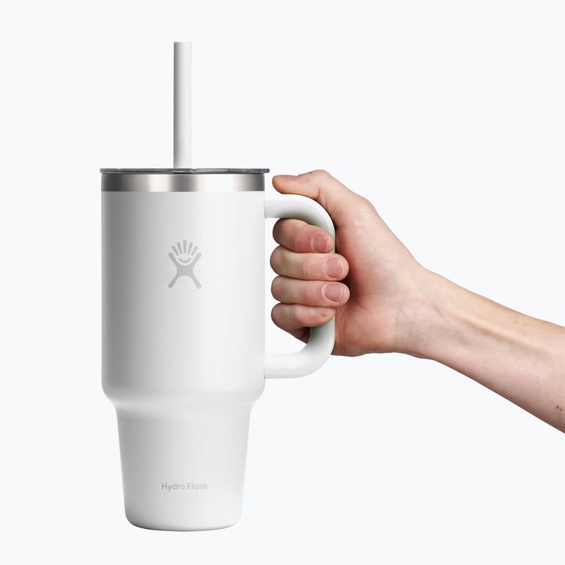 Borraccia termica Hydro Flask Travel Tumbler Clear Lid white 5