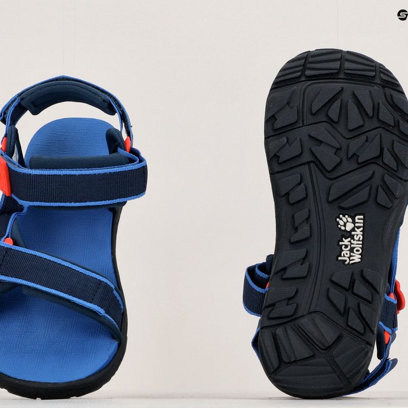 Sandali da trekking per bambini Jack Wolfskin Seven Seas 3 blu/rosso 16