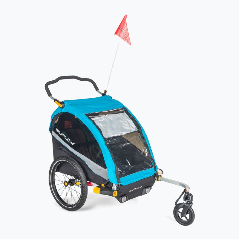 Rimorchio per biciclette Burley D'Lite X Double aqua