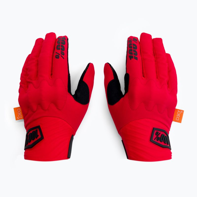 Guanti da ciclismo 100% Cognito rosso/nero 3