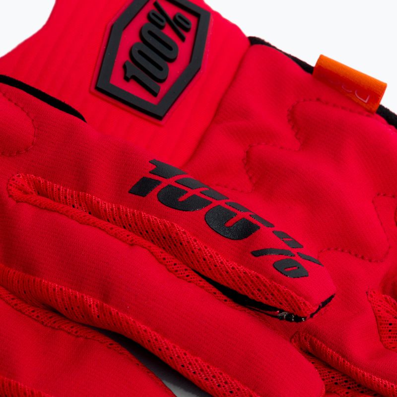 Guanti da ciclismo 100% Cognito rosso/nero 4