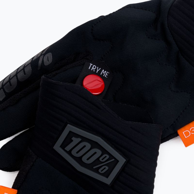 Guanti da ciclismo 100% Cognito nero carbone 4
