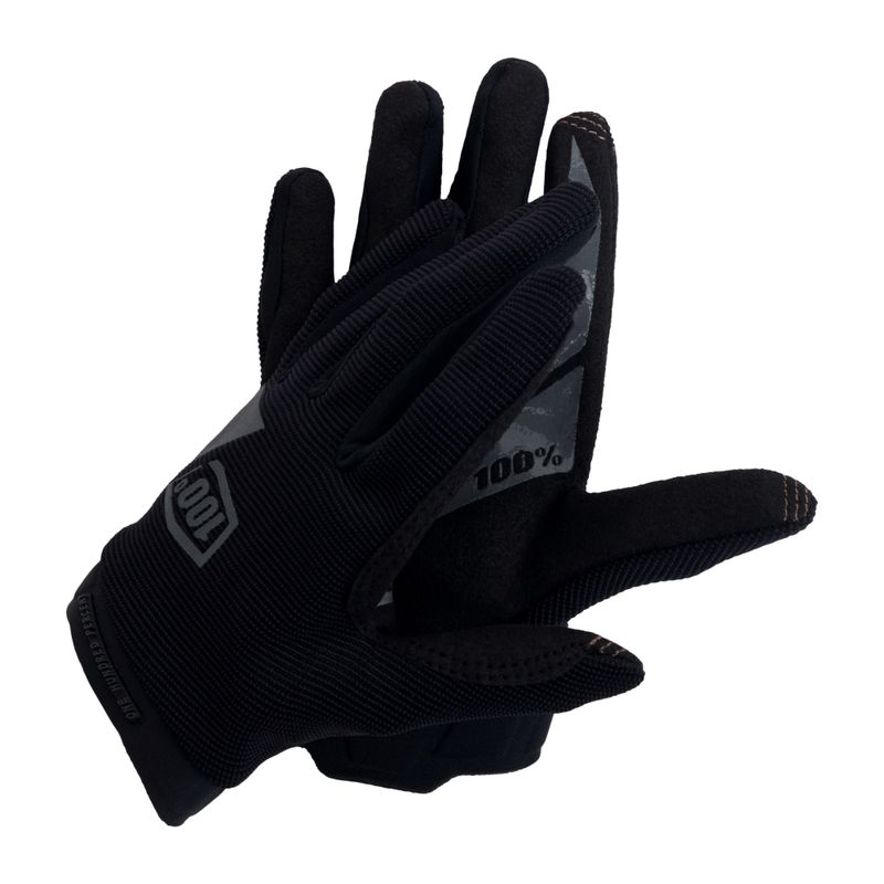 Guanti da ciclismo per bambini 100% Ridecamp nero
