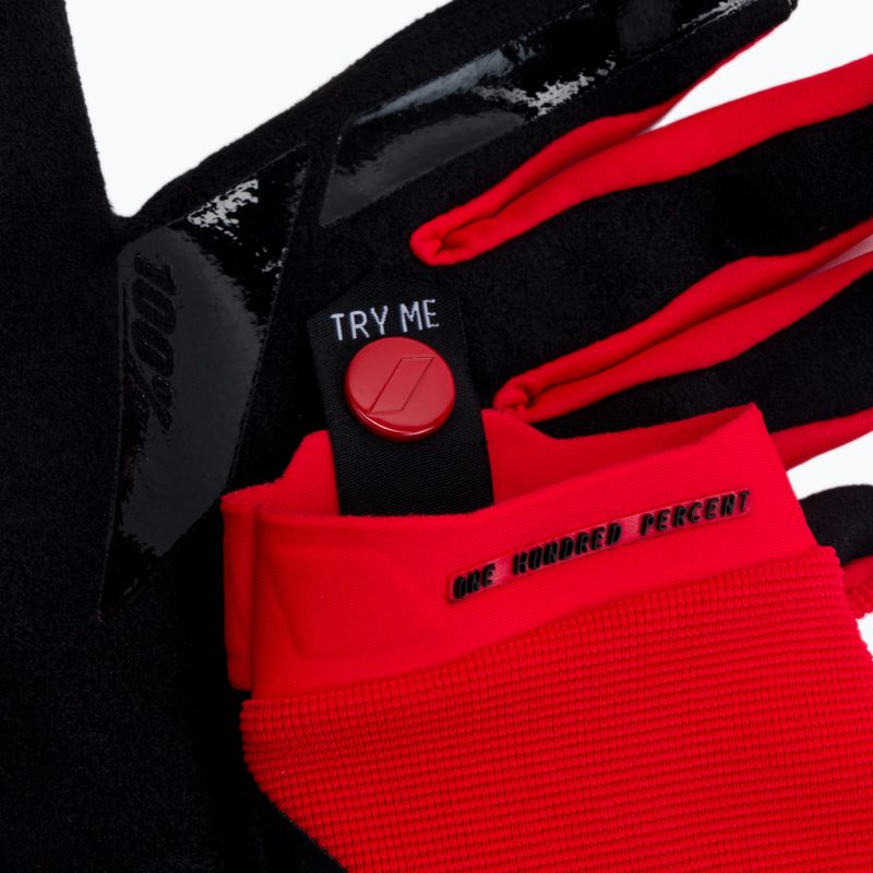 Guanti da ciclismo 100% Ridecamp rosso 4
