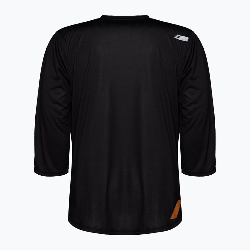 Maglia ciclismo uomo 100% Airmatic 3/4 nero/arancio 2